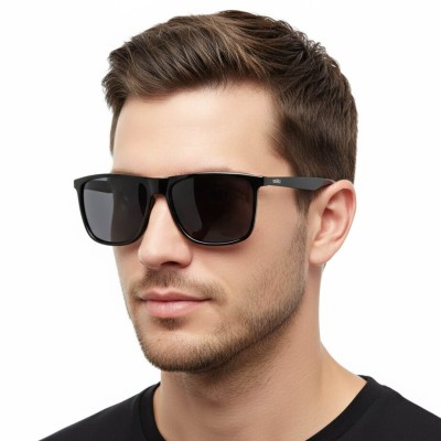 Przeciwsłoneczne czarne męskie okulary z polaryzacją EST-408-1 Estillo
