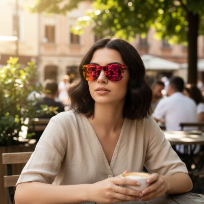 Okulary przeciwsłoneczne pełne polaryzacyjne lustrzane EST-404B