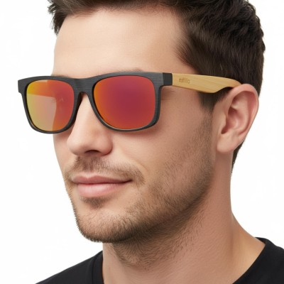 Drewniane męskie okulary przeciwsłoneczne polaryzacyjne lustrzane EST-406B