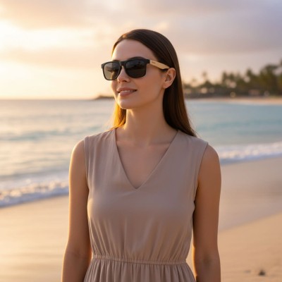 Drewniane okulary przeciwsłoneczne polaryzacyjne EST-410