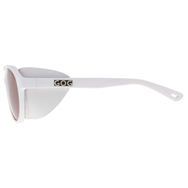 Wysokogórskie okulary z osłonkami przeciwsłoneczne z polaryzacją GOG E410-2P biały/brąz