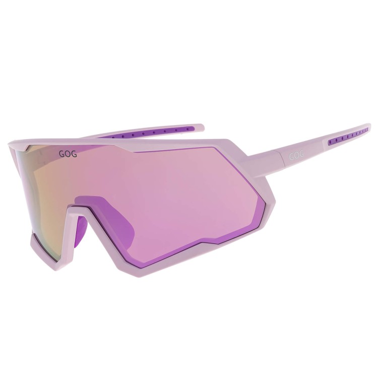 Duże okulary przeciwsłoneczne sportowe GOG E608-3 fioletowe