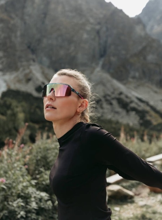 Okulary przeciwsłoneczne sportowe GOG E521-3 szary/róż