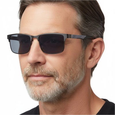 Przyciemniane okulary +1.00 do czytania męskie SPM41 szary/czarny