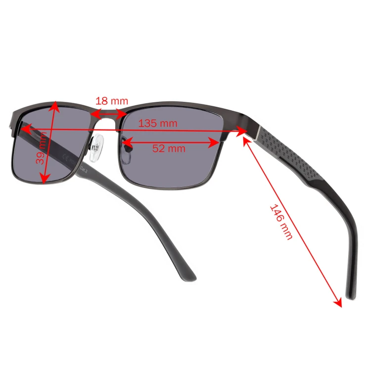 Przyciemniane okulary męskie w kat.2 SPM41 szary/czarny
