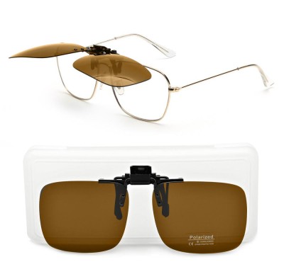 Nakładki przeciwsłoneczne brązowe polaryzacyjne na okulary korekcyjne NA-169A