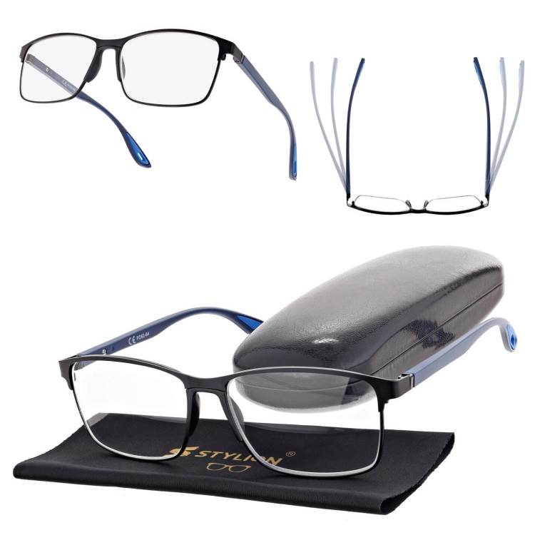 Męskie oprawki korekcyjne okulary ST336 czarny/granat