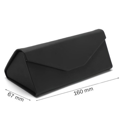 Etui na okulary składane w trójkąt ET-133F czarny mat