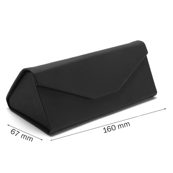 Etui na okulary składane w trójkąt ET-133F czarny mat