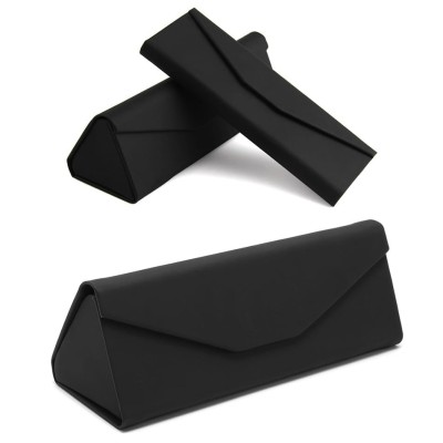 Etui na okulary składane w trójkąt ET-133F czarny mat