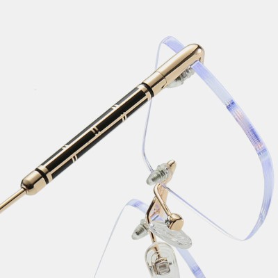 Bezramkowe okulary zerówki do komputera z filtrem Blue Light 25188C srebrny/czarny