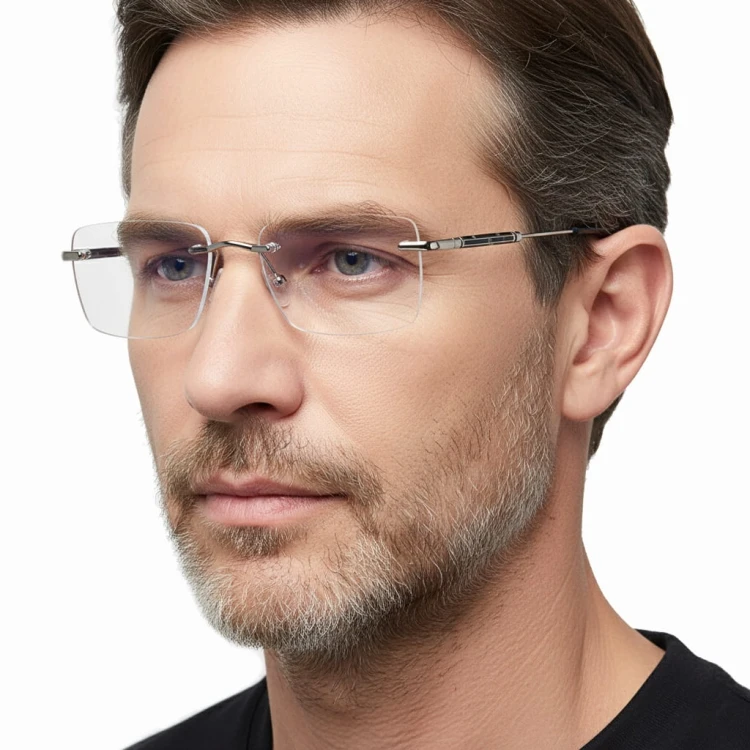 Bezramkowe okulary zerówki do komputera z filtrem Blue Light 25188C model.jpg