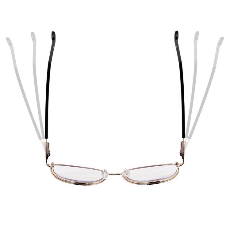 Damskie okulary +0.50 do czytania i komputera z filtrem Blue Light STL277 czarny/złoty