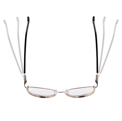 Damskie okulary +1.00 do czytania i komputera z filtrem Blue Light STL277 czarny/złoty