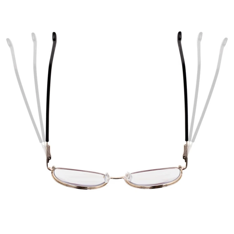 Damskie okulary +3.00 do czytania i komputera z filtrem Blue Light STL277 czarny/złoty