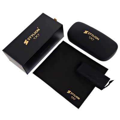 Damskie okulary +3.50 do czytania i komputera z filtrem Blue Light STL277 czarny/złoty