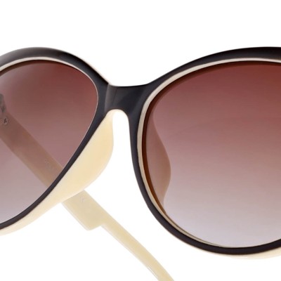 Damskie okulary przeciwsłoneczne z polaryzacją EST-14-2 krem/brąz