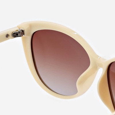 Damskie okulary przeciwsłoneczne z polaryzacją EST-14-2 krem/brąz