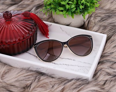 Damskie okulary przeciwsłoneczne z polaryzacją EST-14-2 krem/brąz