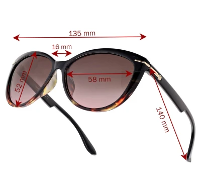 Damskie okulary przeciwsłoneczne z polaryzacją EST-14-13 brąz/czarny