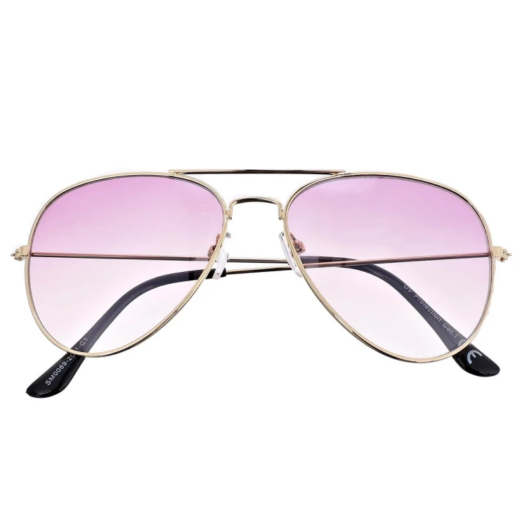 Okulary przeciwsłoneczne pilotki cieniowane w kat.1 - 2163T złoty/fiolet