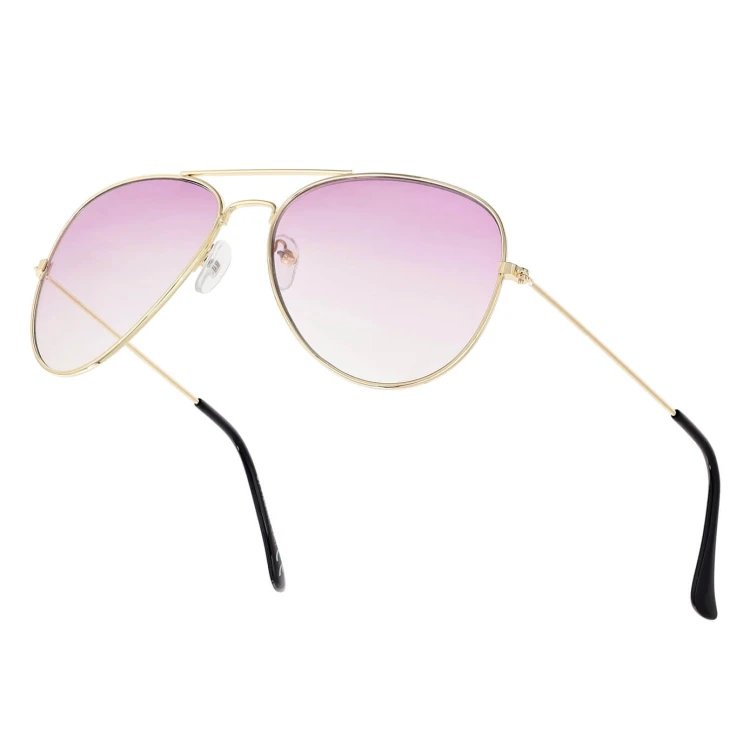 Okulary przeciwsłoneczne pilotki cieniowane w kat.1 - 2163T złoty/fiolet