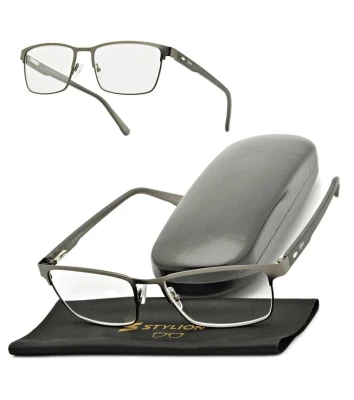 Plusy +1.75 Męskie okulary do czytania korekcyjne ST330 ze skazą!
