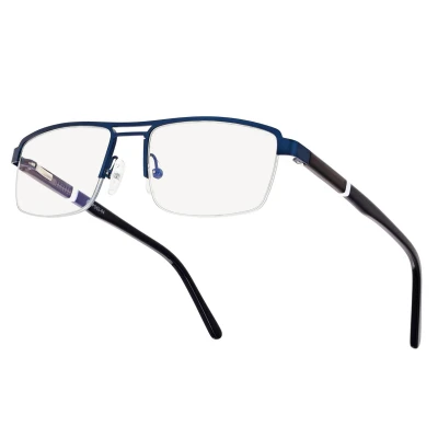 Męskie okulary PREMIUM +2.00 do czytania i komputera Blue Light+Antyrefleks STL260 granat