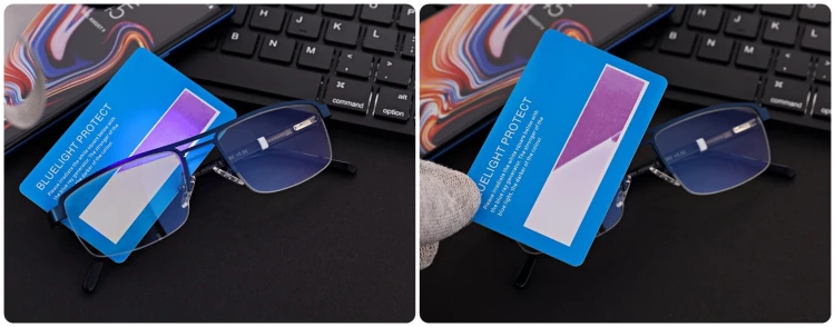 Męskie okulary PREMIUM +2.50 do czytania i komputera Blue Light+Antyrefleks STL260 granat