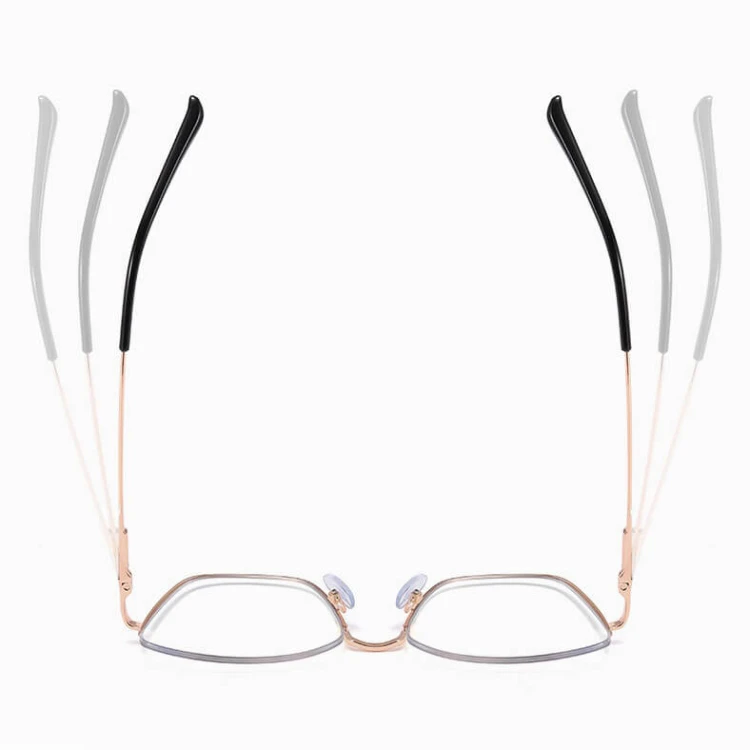 Damskie okulary półramki kocie zerówki do komputera BLUE LIGHT 25142B ze skazą!