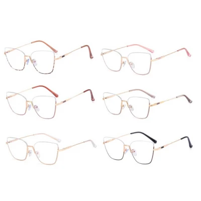 Damskie okulary półramki kocie zerówki do komputera BLUE LIGHT 25142B ze skazą!