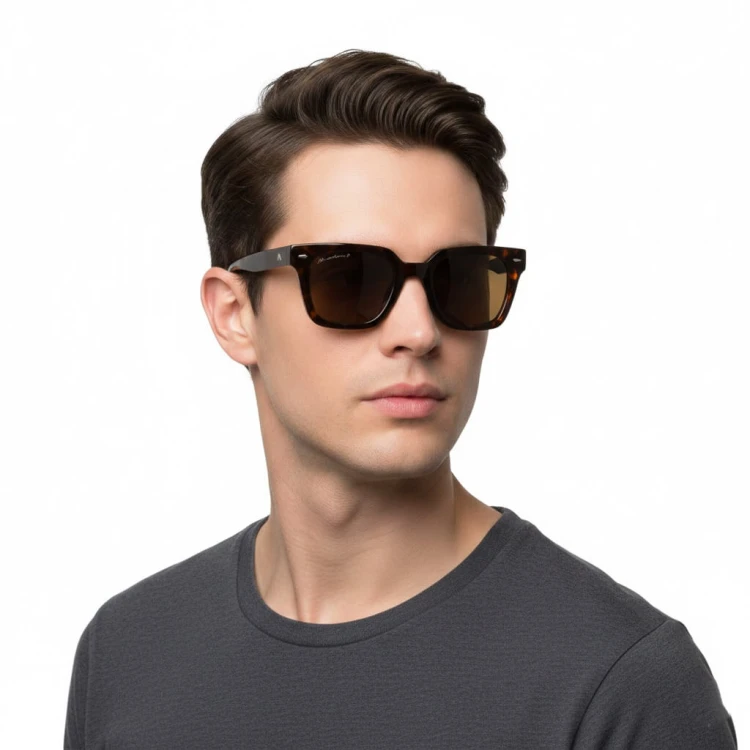 Okulary przeciwsłoneczne z polaryzacją prostokątne MP172B panterka