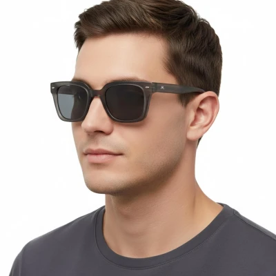 Okulary przeciwsłoneczne z polaryzacją prostokątne MP172D szary