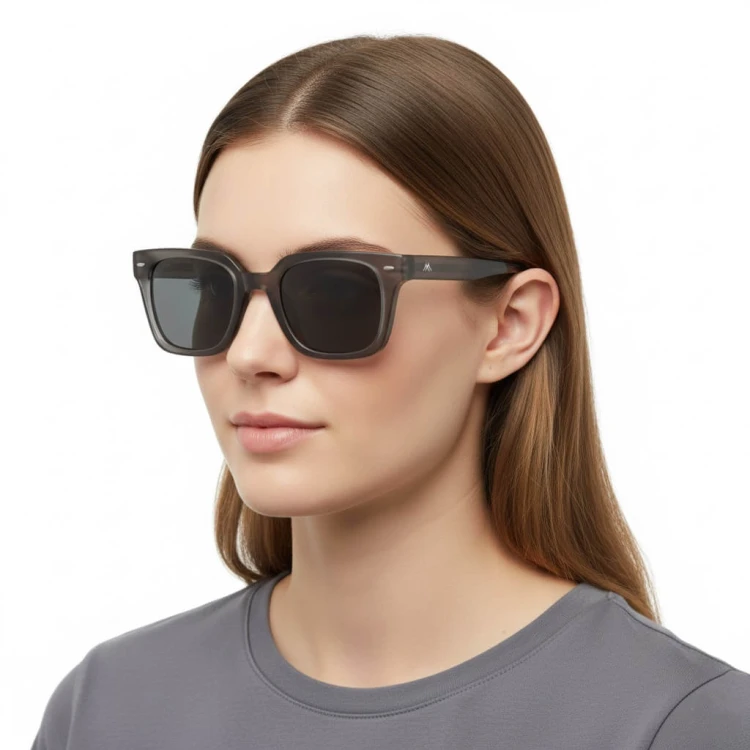 Okulary przeciwsłoneczne z polaryzacją prostokątne MP172D szary