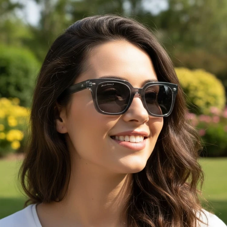 Okulary przeciwsłoneczne z polaryzacją prostokątne MP172D szary