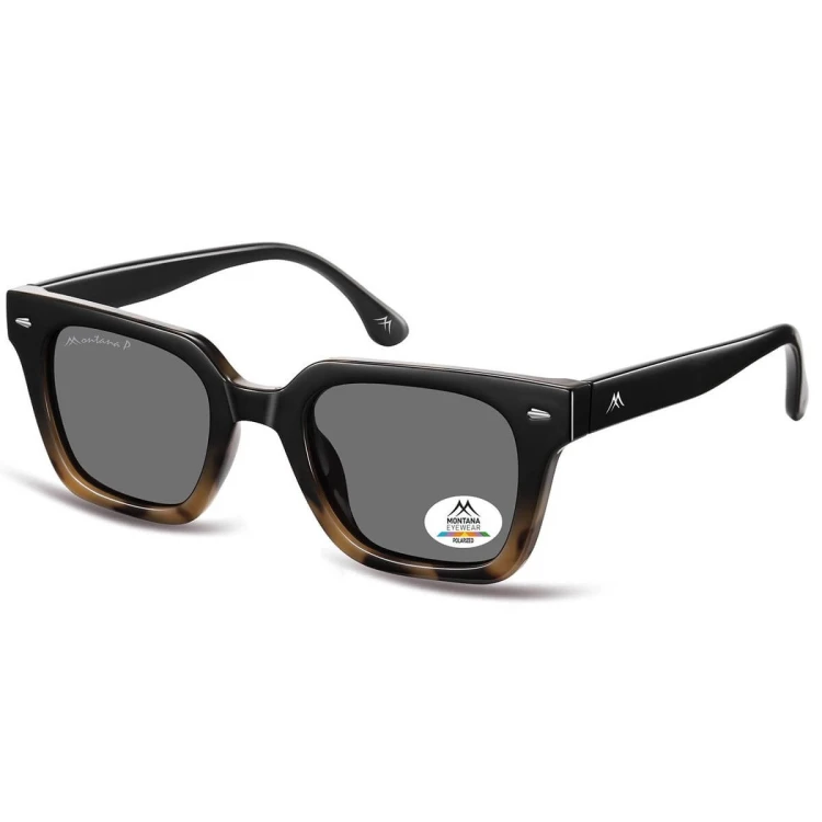 Okulary przeciwsłoneczne z polaryzacją prostokątne MP172E panterka/czarny