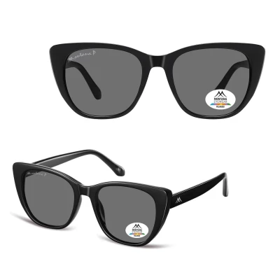Damskie okulary przeciwsłoneczne z polaryzacją kocie oczy MP173 czarne