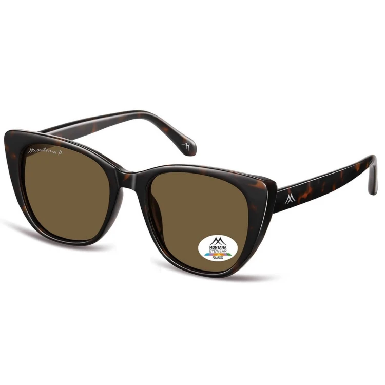 Damskie okulary przeciwsłoneczne z polaryzacją kocie oczy MP173A panterka