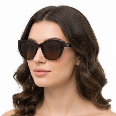 Damskie okulary przeciwsłoneczne z polaryzacją kocie oczy MP173A panterka