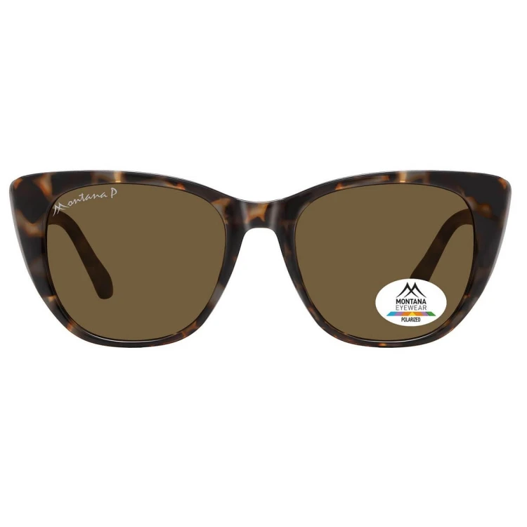 Damskie okulary przeciwsłoneczne z polaryzacją kocie oczy MP173B mleczna panterka