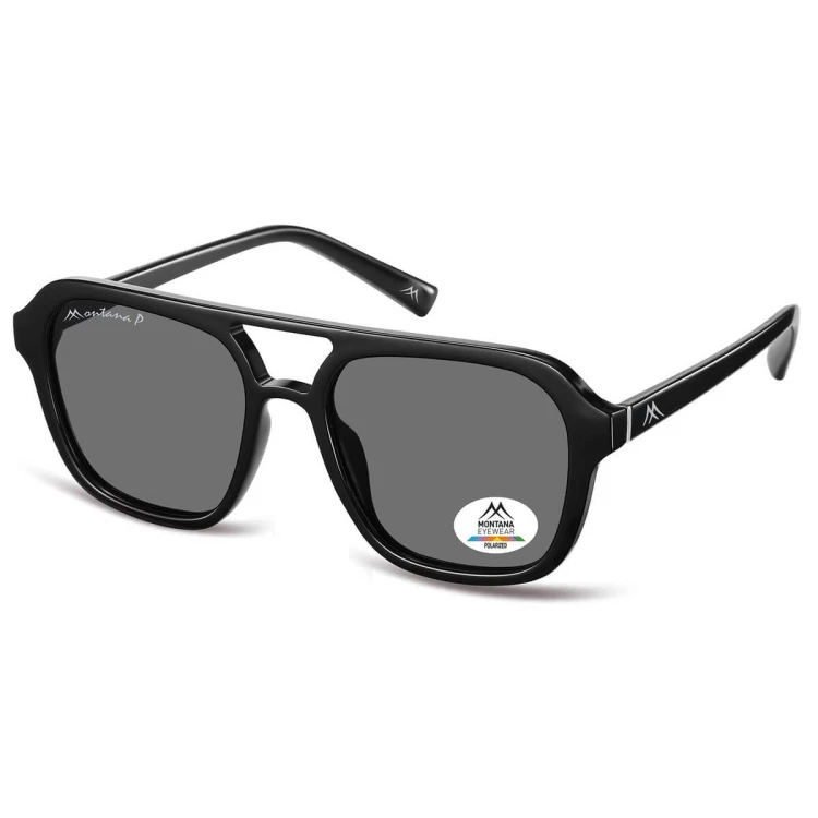 Męskie okulary przeciwsłoneczne z polaryzacją pilotki MP174 czarny