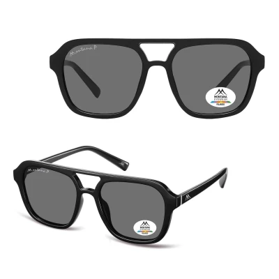Męskie okulary przeciwsłoneczne z polaryzacją pilotki MP174 czarny