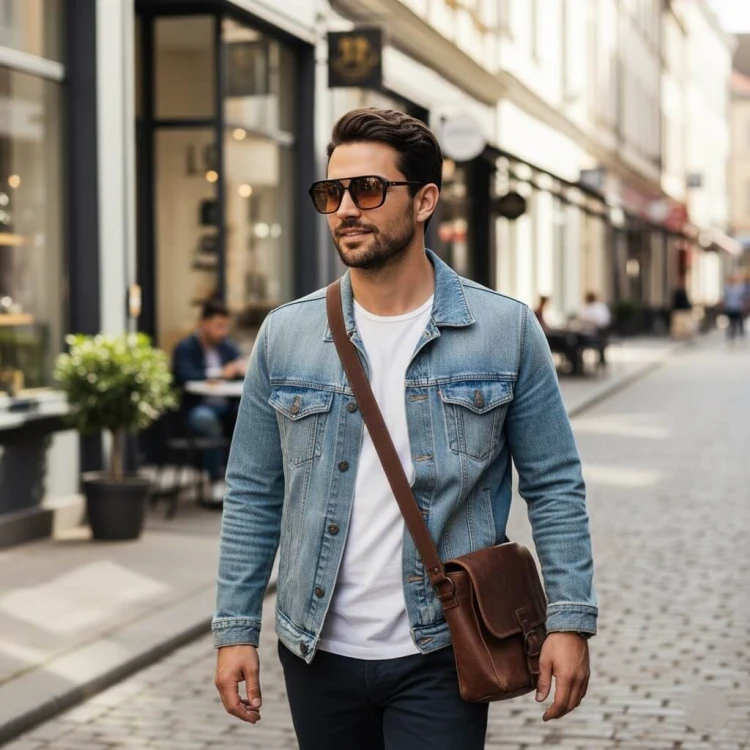 Męskie okulary przeciwsłoneczne z polaryzacją pilotki MP174A w kat.1 czarny/pomarańcz