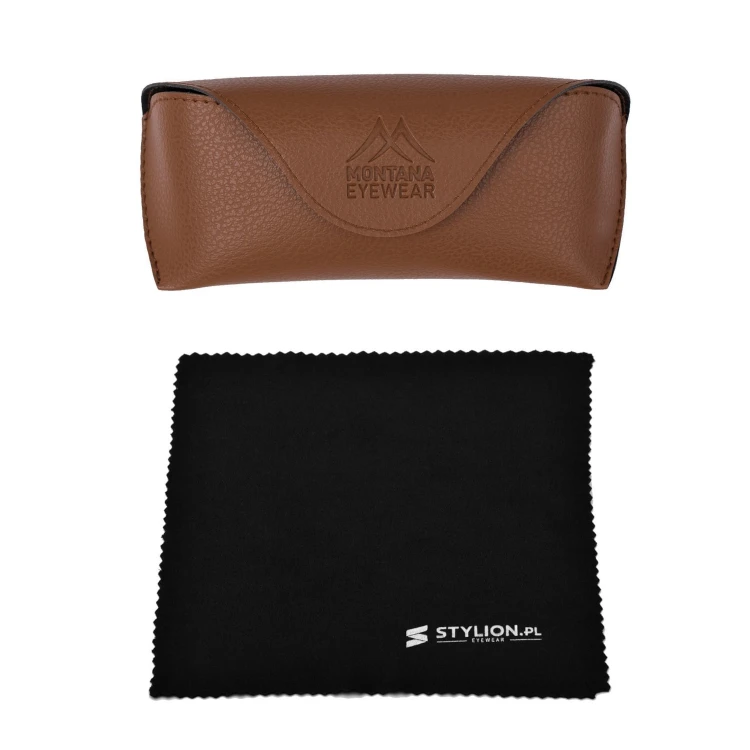 Męskie okulary przeciwsłoneczne z polaryzacją pilotki MP174C panterka/zielony