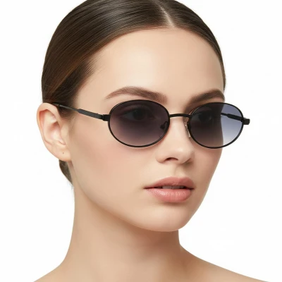 Damskie okulary fotochromowe kat.1-2 przeciwsłoneczne STLF-06A czarne