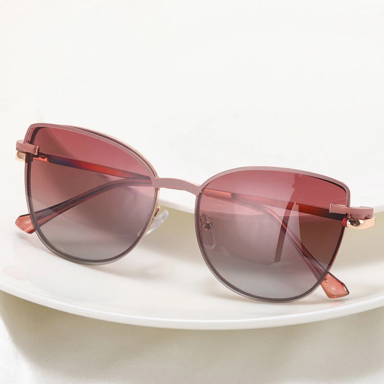 2w1 Okulary damskie do komputera + nakładka przeciwsłoneczna na magnes Clip-On 25192D fiolet/złoty