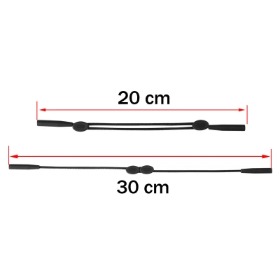 Sznurek do okularów - regulacja 20-30cm z silikonowymi uchwytami SNR-REG-GRANAT