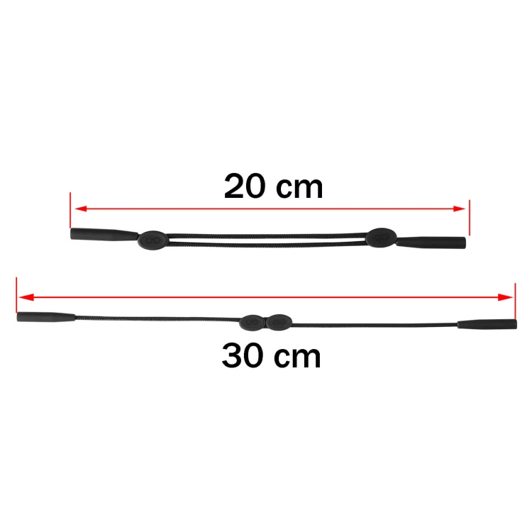 Sznurek do okularów - regulacja 20-30cm z silikonowymi uchwytami SNR-REG-GRANAT