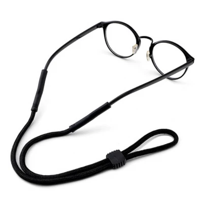 Regulowany gruby Sznurek do okularów 33cm - Czarny/Zielony