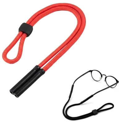 Regulowany gruby Sznurek do okularów 33cm - Czerwony
